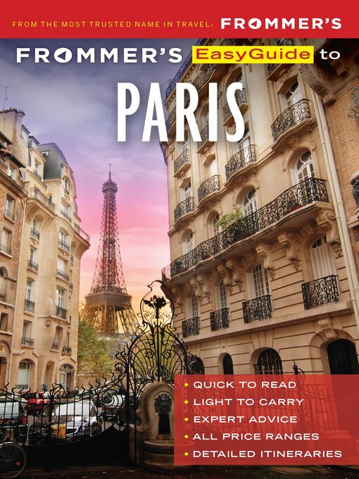 Title details for Frommer's EasyGuide to Paris by Anna E. Brooke - Wait list